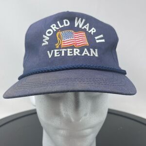 WW II Veteran Corded Snap Back Hat Bangor Maine